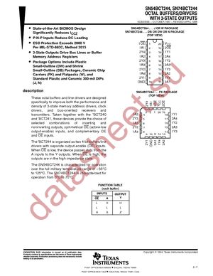 SN74BCT244DBRE4 datasheet  